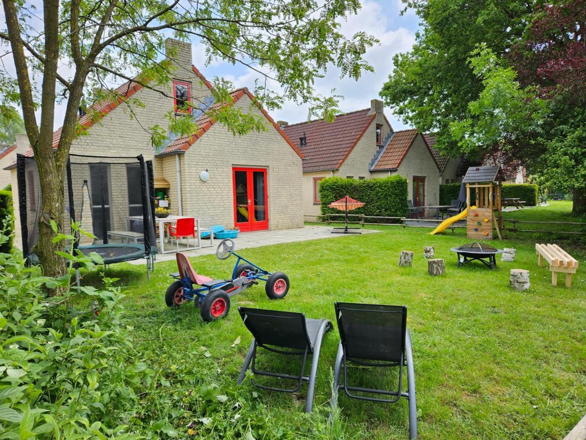 7 Person House With Garden, Firepit, Swimming Lake, Hammock, Child Friendly, In- And Outside Playground, Slide, And Great Coffee Ewijk Exterior photo